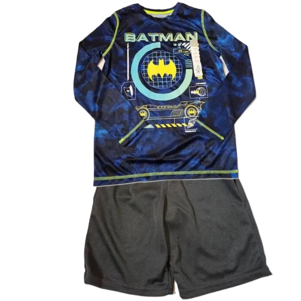 Boys Bundle Batman Long Sleeve Size 8 + Crunch Time Shorts 8/10